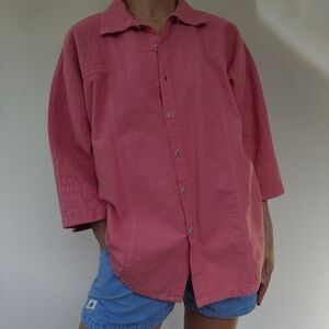 Vintage Manta Wear Cotton Button Front Shirt / Size Medium